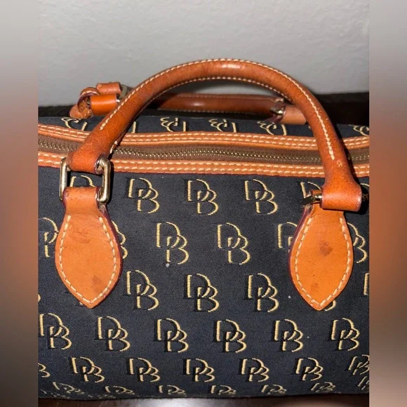 Dooney & Bourke Black and Tan Satchel - Picture 4 of 13